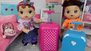 Packing Baby alive Abby's Suitcase for Vacation doll travel routine