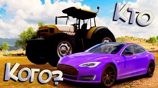 ПРИУС на минималках Тюнинг и УЛИЧНЫЕ ГОНКИ на Tesla! Forza Horizon 3