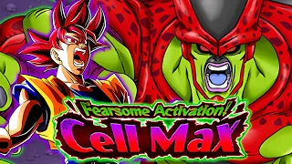 GLOBAL FIRST EZA LR GOD GOKU VS CELL MAX BOSS EVENT! (Dokkan Battle)