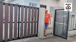 Facade fence project, Sliding gate.