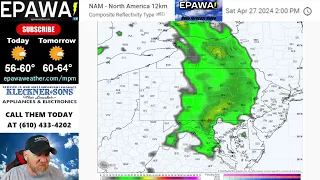 Thursday April 25th, 2024 video forecast