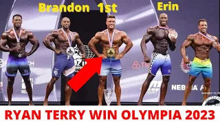 Ryan Terry Win Men's Physique Olympia 2023🏆Jeremy Out of 5 & Brandon, Erin Banks ???Placing Live