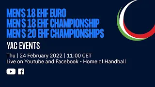 DRAW | Men's 18 EHF EURO, Men’s 18 EHF Championship & Men’s 20 EHF Championships