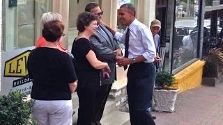 Obama Walks the Streets of America