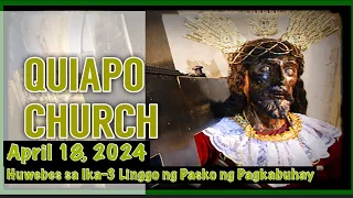 Quiapo Church Live Mass Today April 18, 2024 Thursday