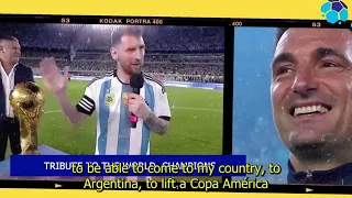 Lionel Messi Speech, MASSIVE Standing Ovation in Argentina vs Panama👀