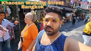 Khaosan Road 2024 In Day & Night with Foriegn Friends - The best Walking Street Bangkok, Thailand