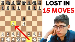 World's No.2 Chess Player Destroyed by Bishop's Opening [LOST in 15 MOVES]