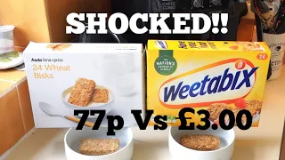 ASDA SMART PRICE WHEAT BISKS Vs WEETABIX | WHICH IS BEST FOR YOUR MONEY?