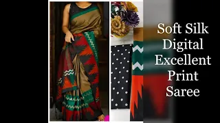 Soft Silk Digital Excellent Print Saree Wholesaler Price: 750/-|| Latest Flower Printed Saree 2020