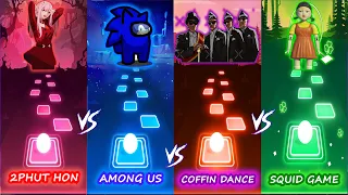 2PHUT HON vs AMONG US vs COFFIN DANCE vs SQUID GAME | Tiles hop