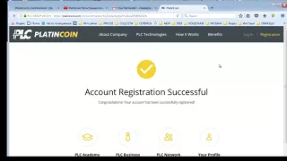 PlatinCoin  Регистрация Платинкоин