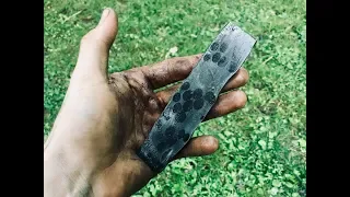 Forging canister Damascus by hand