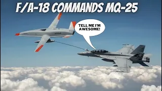 MQ-25 Takes Commands From F/A-18 Hornet