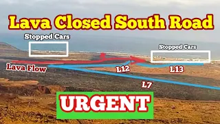 Lava Closed South Road Of Reykjanes Peninsula, Iceland Svartsengi Volcanic System Eruption