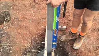 How to fit steel posts Moorooka job video no 7