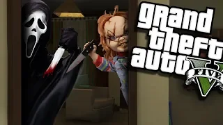 Ghostface VS Childs Play "Chucky" MOD (GTA 5 PC Mods Gameplay)