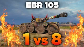 EBR 105 - 9,2K Damage - 10 Kills - 1 vs 8 - World of Tanks