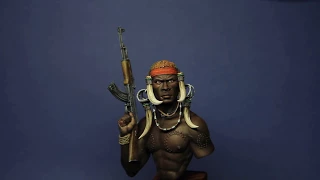 Altores Studio Mursi Warrior 1/10 Pro.painted for box art