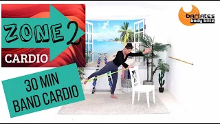 35 min Fat Burning Cardio Workout with Resistance Band - Barlates Body Blitz ZONE 2 CARDIO Band