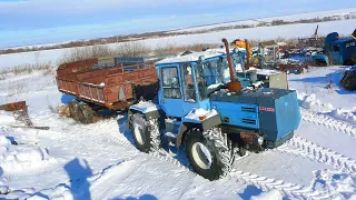 Готовимся к завозу удобрений. Цепляем прицепы к Т-150К-09, МТЗ-82 и МТЗ-1221. (Часть 2.)