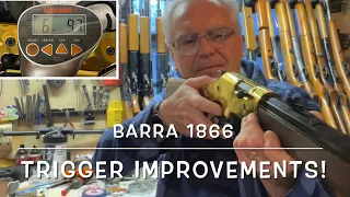 Barra cowboy series 1866 trigger adjustments Wow what a difference! (And some plinking!)