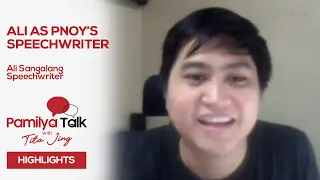 Ali Sangalang as PNoy's speechwriter | Pamilya Talk Special