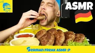 ASMR eating big German meatballs (German ASMR) - GFASMR