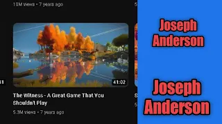 Joseph Anderson reviews Joseph Anderson videos + fanart