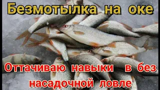 Рыбалка на безмотылку на реке ОКА. две мормышки сделали рыбалку.Предновогодние Эльдорадо. Плотвы.