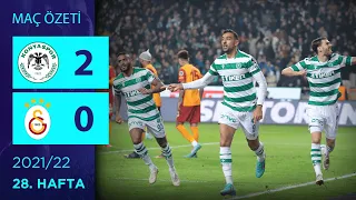 ÖZET: Konyaspor 2-0 Galatasaray | 28. Hafta - 2021/22