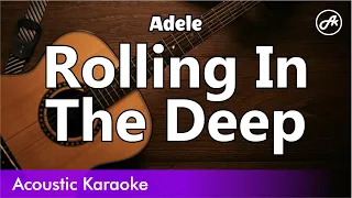 Adele - Rolling In The Deep (SLOW karaoke acoustic)