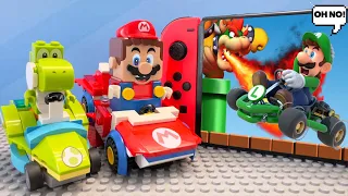 Lego Mario And Yoshi Enters the Nintendo Switch To Help Luigi! Can They do it? #legomario