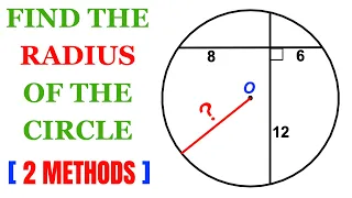 Two cool methods to find the radius of the circle | [Important Geometry skills explained]