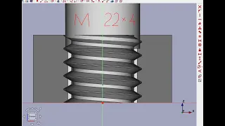 FreeCAD Часть 82. Резьба, созданная в  "Стандартных изделиях", но по своим параметрам