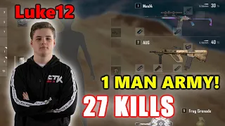 STK Luke12 - 27 KILLS - 1 MAN ARMY! - AUG + Mini14 - PUBG