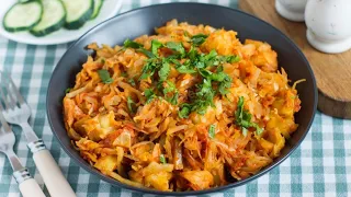 ТУШЕНАЯ КАРТОШКА С МЯСОМ И КАПУСТОЙ! Бесподобный рецепт обеда для всей семьи!