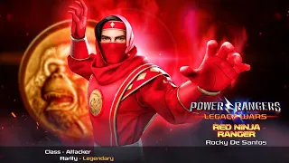 RED NINJA RANGER ROCKY DE SANTOS CASUAL GAMEPLAY | POWER RANGER LEGACY WARS