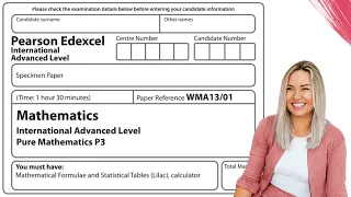 Pure 3 January 2021 Exam IAL WMA13/01