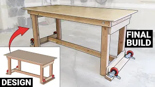 My DIY foldable wall mounted table design walkthrough and downloadable build plans