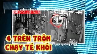 Camera Cận Cảnh | 4 tên trộm liều lĩnh PHÁ CAMERA AN NINH chạy té khói khi bị phát hiện