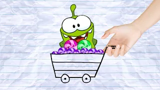 Drawing and Coloring With Om Nom・Learn English With Om Nom!・어린이 만화・어린이를위한 재미있는 비디오
