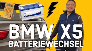 BMW X5 Batterie wechseln | anlernen | Lichtmaschine prüfen