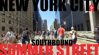 [4k] Cycling New York City - Summer Street (RT Part 1 Going Southbound)