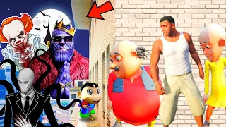 Thanos,Pennywise & Selenderman Kidnapped Motu & Shinchan,Franklin & Patlu play ramp for save life