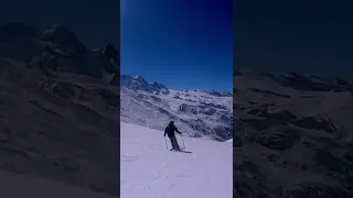 Skiing Zermatt Switzerland Slopes Rotweng Red slope