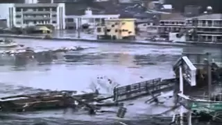 Tsunami at Kamaishi port, Iwate Prefecture