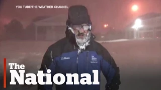 Jim Cantore, Weather Channel meteorologist, freaks out on thundersnow