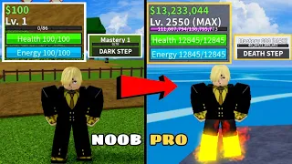 Beating Blox Fruits as Sanji! Level 1 to Max 2550 Level Noob to Pro in Blox Fruits (Part 1)