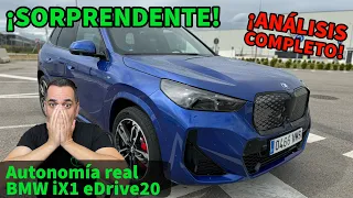 ¡SORPRENDENTE! BMW iX1 eDrive20 2024 Prueba de AUTONOMÍA REAL COCHE ELÉCTRICO opiniones MOTORK